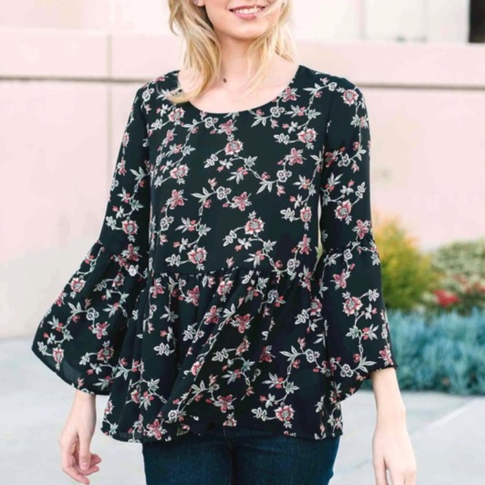 Floral Peplum Blouse